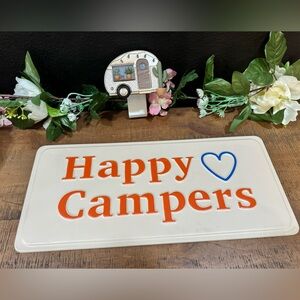 Bath and body works wallflower camper plug and metal sign